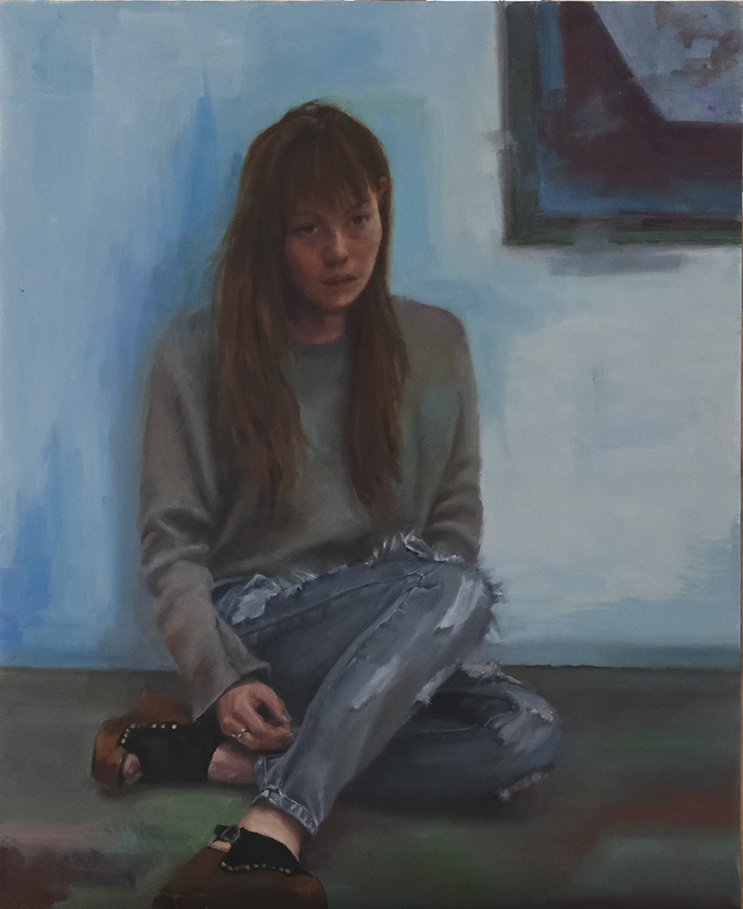 Alex sitting on the floor