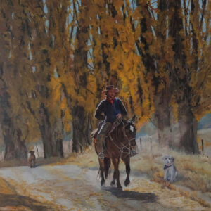 Rider in the Poplars